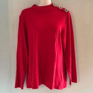 Long red sweater for holiday!
